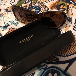 Coach Tortoise Shell Square Sunglasses